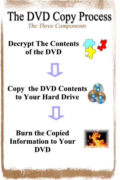 the DVD copy process