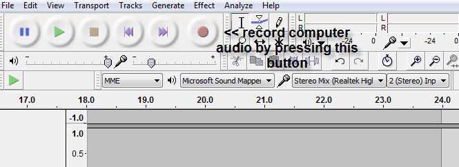 recording audio in Windows 7